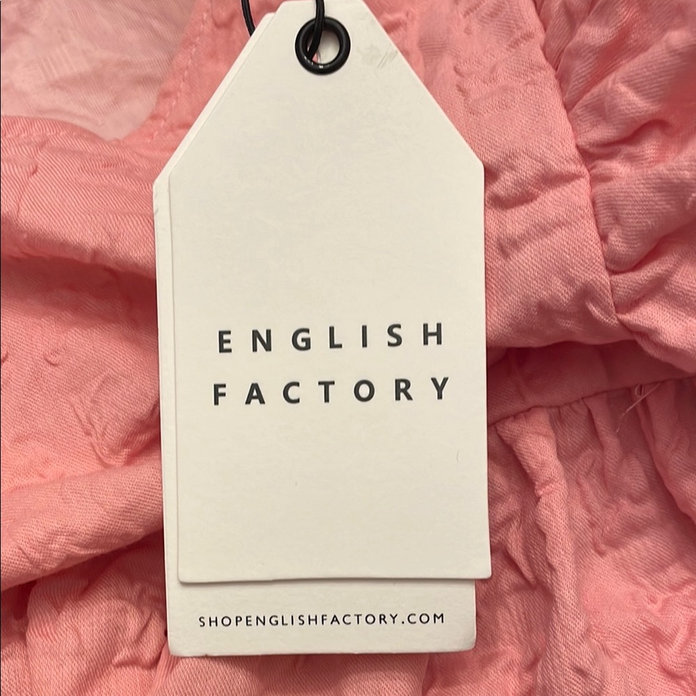 English Factory Pink Puff Sleeve Sundress - Picture 3 of 3